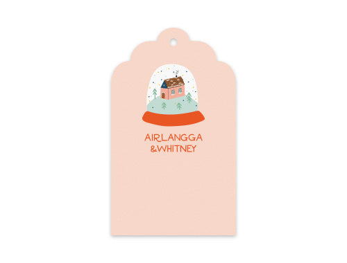 Gift Tag Set of 12 Snow Globe