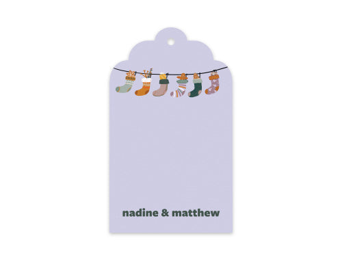 Gift Tag Set of 12 Socky Socks