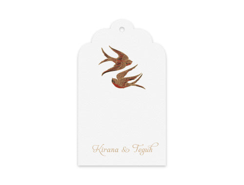 Gift Tag Set of 12 Dancing Swift