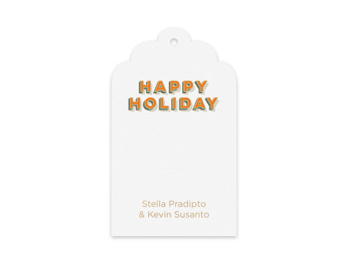 Gift Tag Set of 12 Happy Holiday