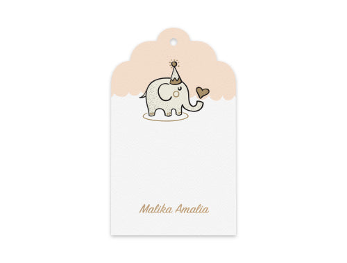 Gift Tag Set of 12 Baby Elephant