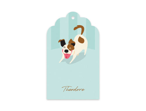 Gift Tag Set of 12 Happy Doggy