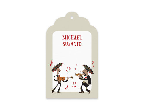 Gift Tag Set of 12 Merry Mariachi