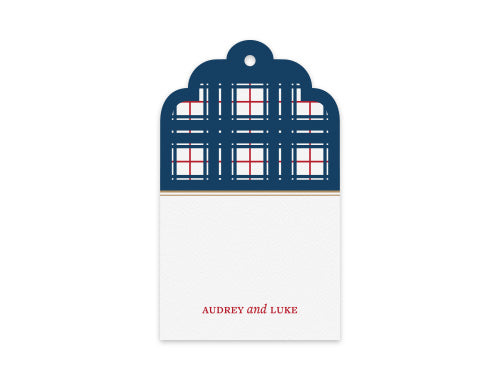 Gift Tag Set of 12 Nifty Plaid
