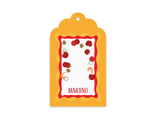 Gift Tag Set of 12 Pepperoni