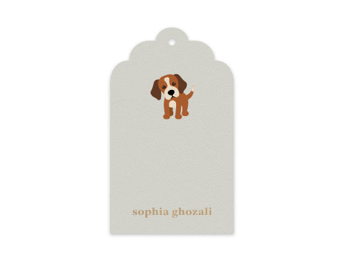 Gift Tag Set of 12 Short Beagle