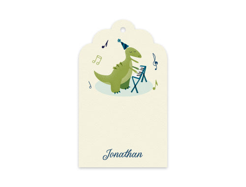 Gift Tag Set of 12 Singing Dinosaur