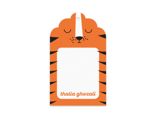 Gift Tag Set of 12 Sleeping Tiger