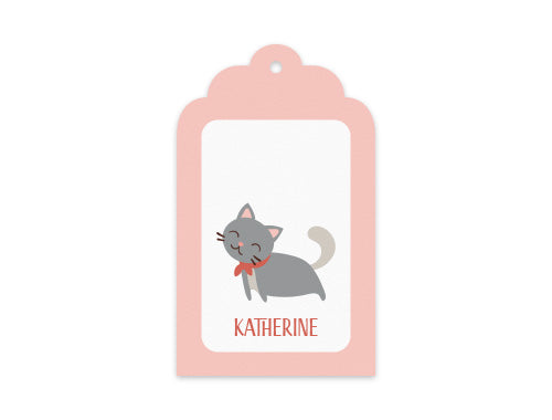 Gift Tag Set of 12 Soft Kitty