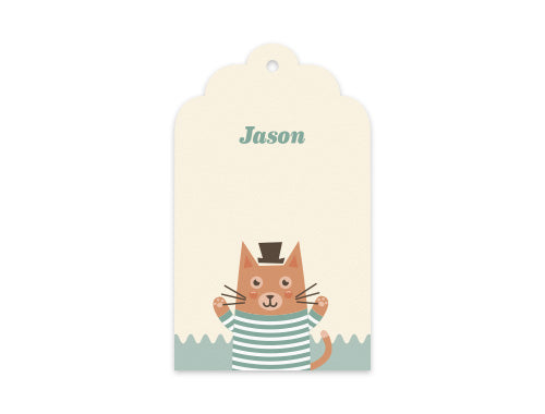 Gift Tag Set of 12 Stoogie Cat