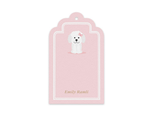 Gift Tag Set of 12 Sweet Poodle