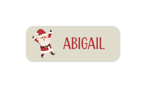 Kids Label Dancing Santa