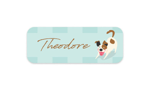 Kids Label Happy Doggy