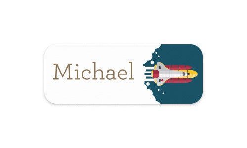 Iron-On Clothing Label Space Shuttle