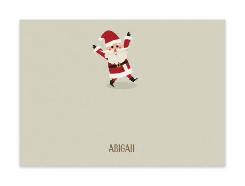 Notecard Set of 6 Dancing Santa