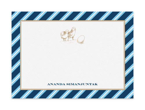 Notecard Set of 6 Natty Stripes