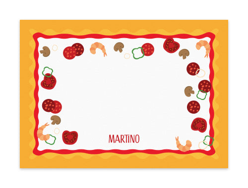 Notecard Set of 6 Pepperoni
