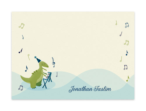 Notecard Set of 6 Singing Dinosaur