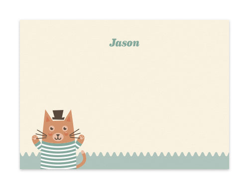 Notecard Set of 6 Stoogie Cat