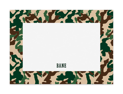 Notecard Set of 6 Street Camo