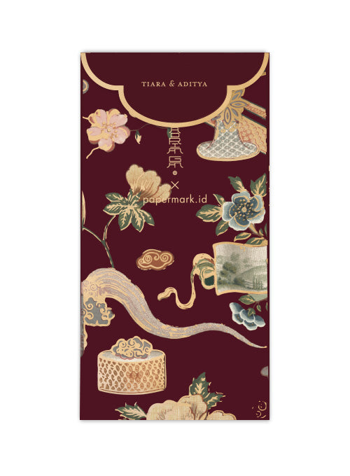 Money Envelopes Set of 12 Adrian Gan Maroon