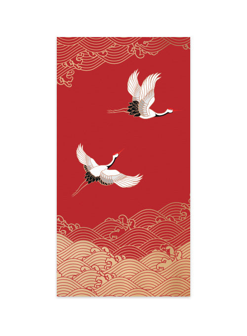 Money Envelopes Set of 12 Lunar Cranes