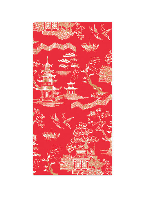 Money Envelopes Set of 12 Oriental Garden Red