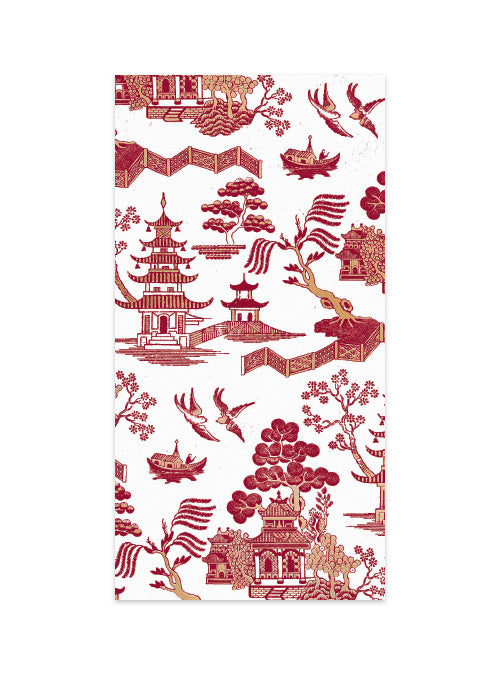Money Envelopes Set of 12 Oriental Garden White