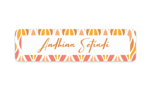 Name Label Damask