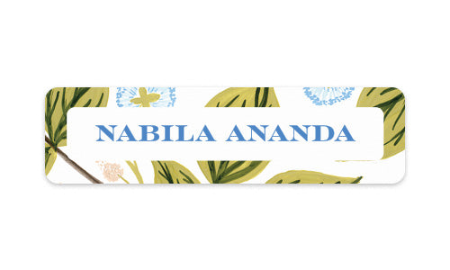 Name Label Summer Vibe Evergreen