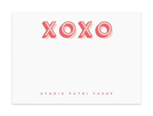 Notecard Set of 6 Hugs & Kisses