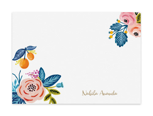 Notecard Set of 6 Summer Vibe Tangerine