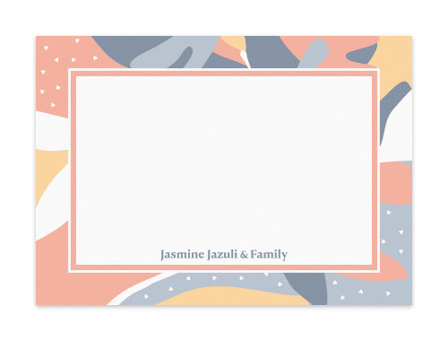 Notecard Set of 6 Vanilla Blush