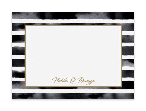 Notecard Set of 6 Watercolor Stripes