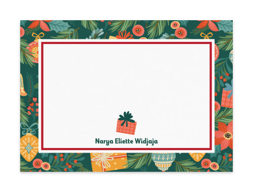 Notecard Set of 6 Festive Day