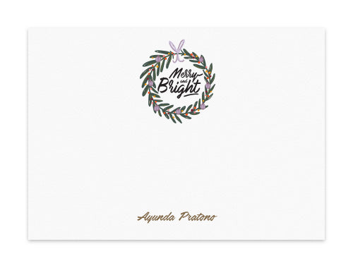 Notecard Set of 6 Merry and Bright