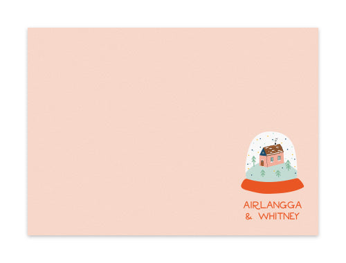 Notecard Set of 6 Snow Globe