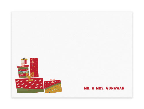 Notecard Set of 6 Year End Gifts