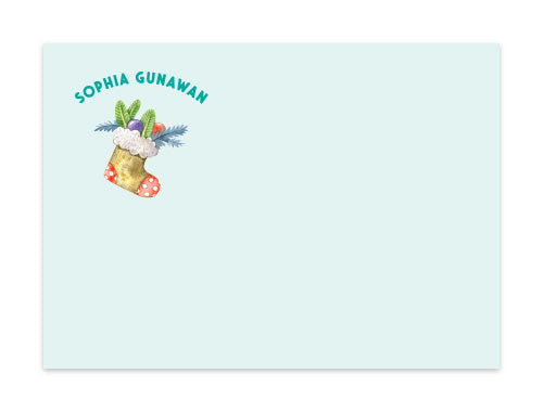Notecard Set of 6 Hanging Socks