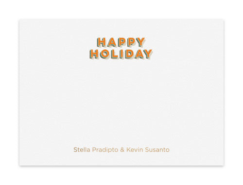 Notecard Set of 6 Happy Holiday