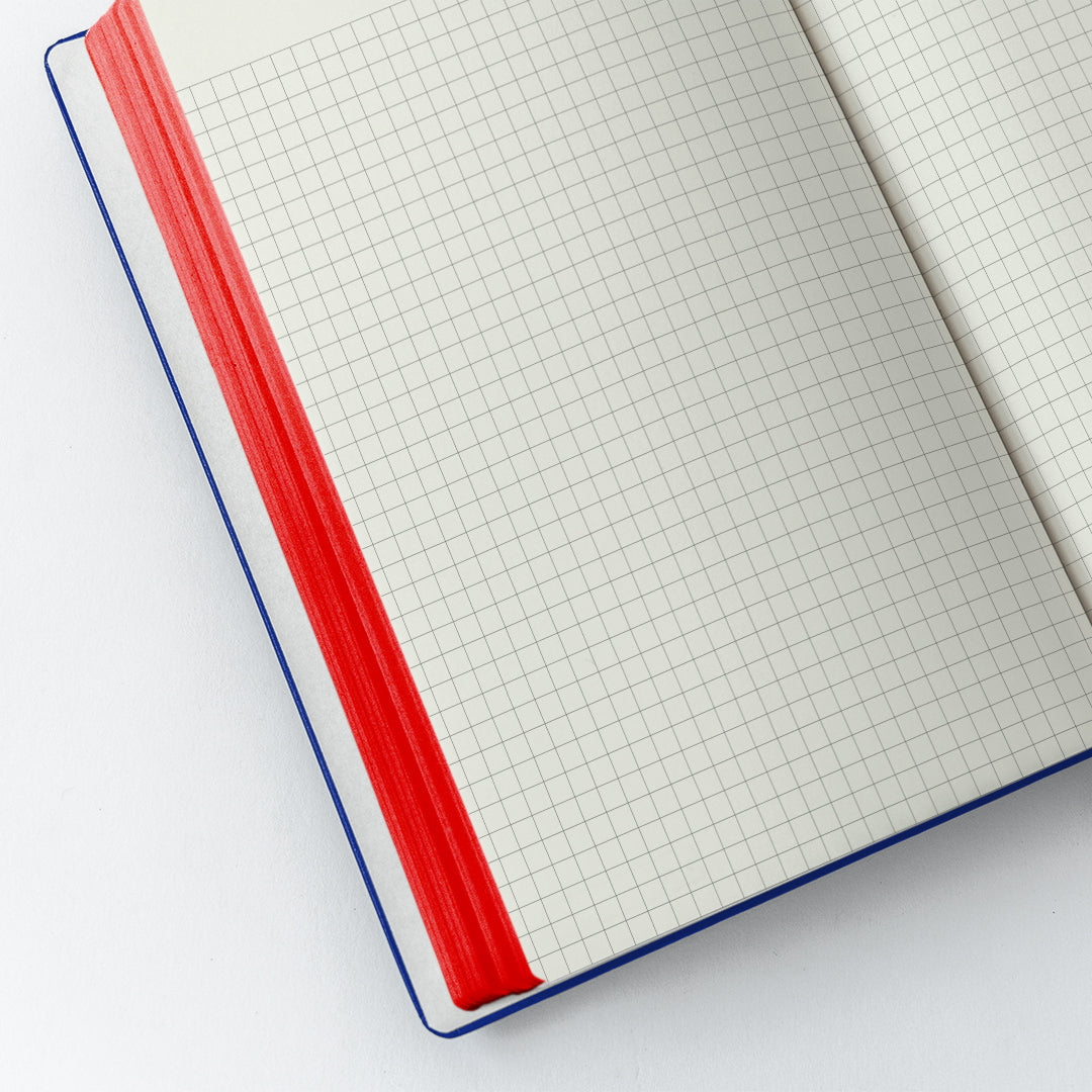 Notebook Hard Cover A5 Grid Blue