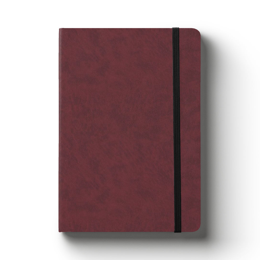 Notebook Hard Cover A5 Blank Maroon