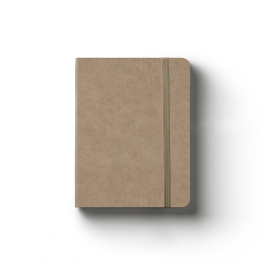 Notebook Hard Cover A6 Lined Beige