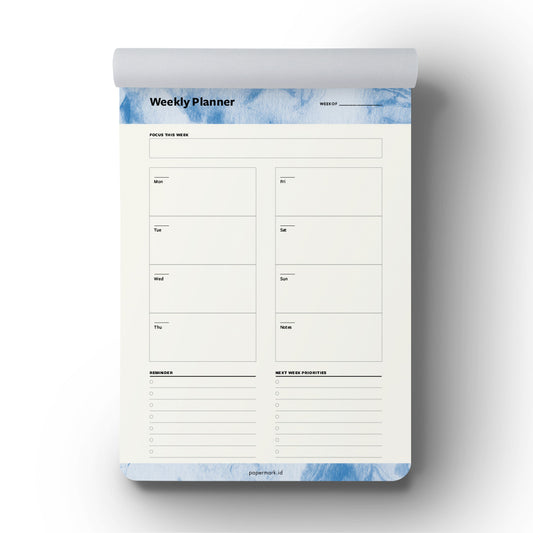 Notepad Marquee A5 Weekly Planner