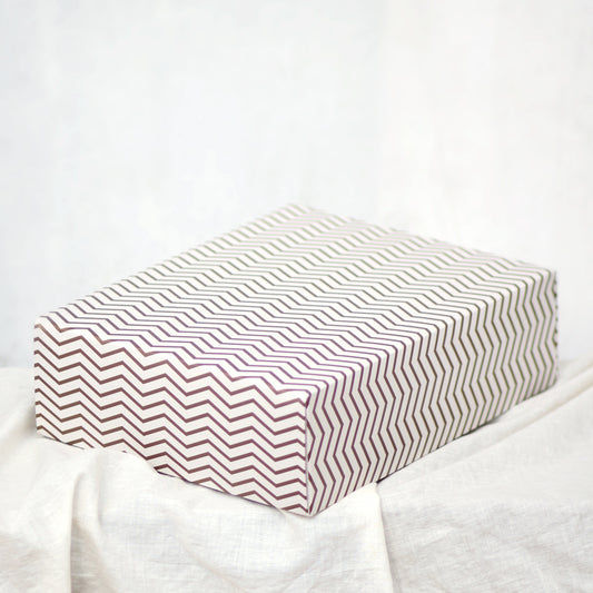 Gift Box Golden Chevron Large