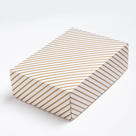 Gift Box Golden Stripes Medium