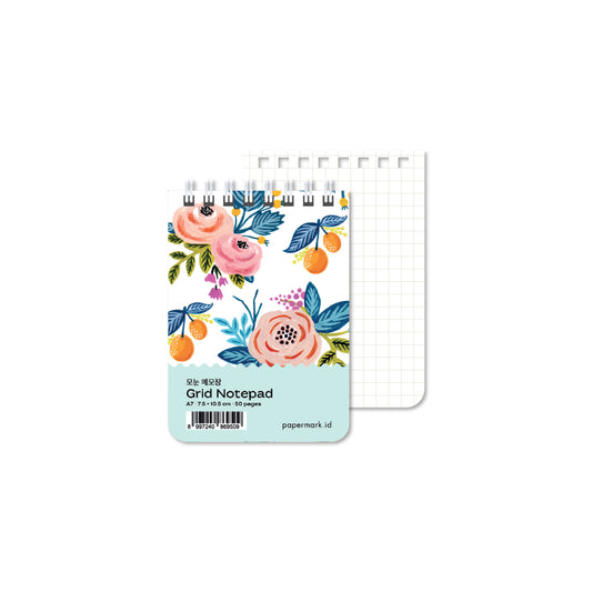 Spiral Notepad Summer Vibe A7 Grid