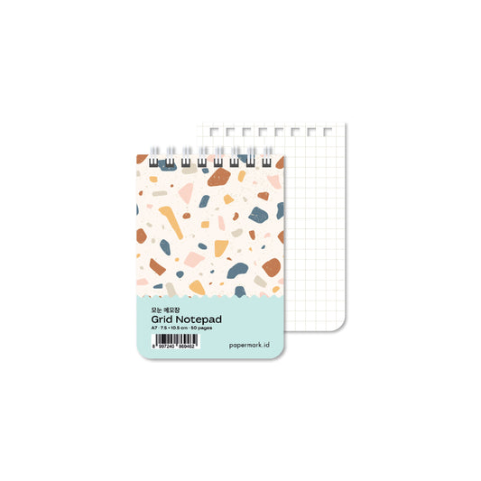 Spiral Notepad Terazzo A7 Grid