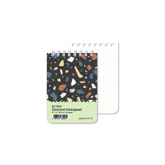Spiral Notepad Terazzo A7 Dotted