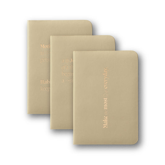 Pocket Notes Set of 3 A6 Lined Fawn